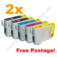 Any 10 Compatible Epson 138 / T1381-4 HY Cartridges + Free Posta